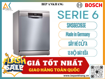 Máy rửa chén bát độc lập Bosch SMS6ECI93E - Series 6 - Sấy hé cửa - Made in Germany
